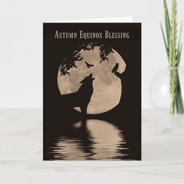 Tarjeta Bendiciones del equinoccio de otoño inspiradas en  (Anverso)