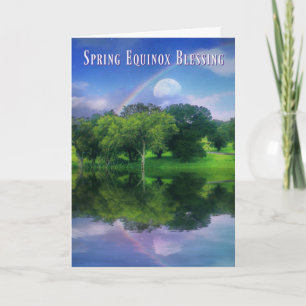 Tarjeta Bendiciones del Equinoccio de Primavera Luna Arcoí