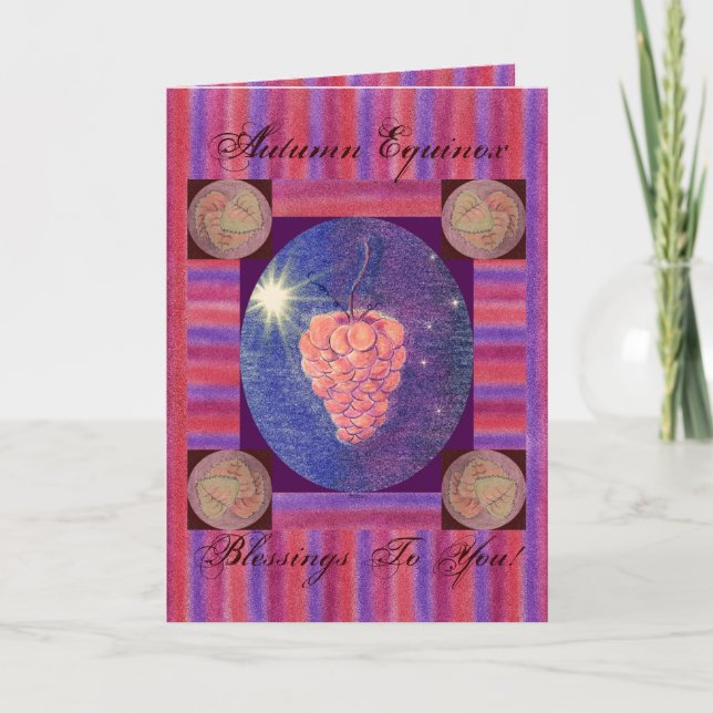 Tarjeta Bendiciones del equinoccio del otoño (Anverso)