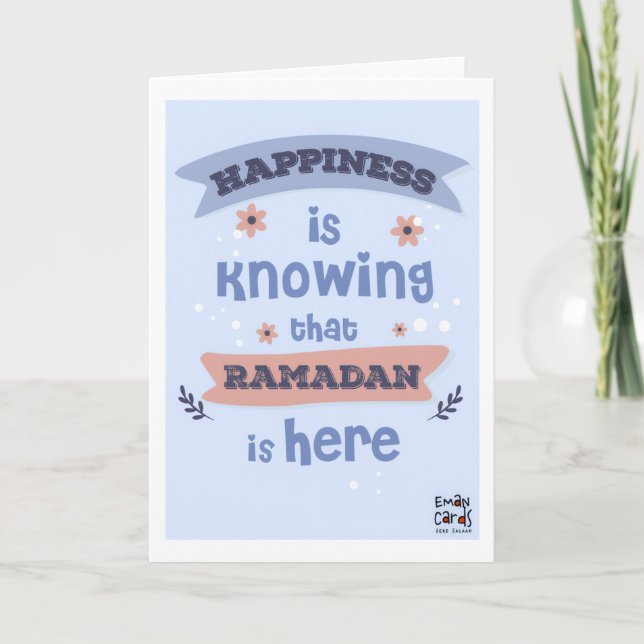Tarjeta Bendiciones del mes sagrado de Ramadán (Anverso)