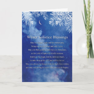Tarjeta Bendiciones del Solsticio de Invierno Poema