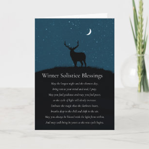 Tarjeta Bendiciones del Solsticio de Invierno Poema de las