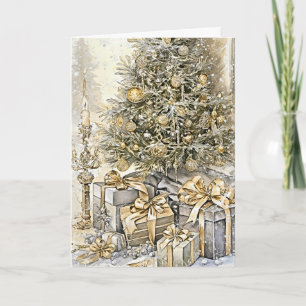 Tarjeta Bendiciones doradas de Navidades