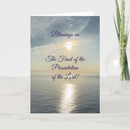 Tarjeta Bendiciones en la fiesta de la presentación, tarje