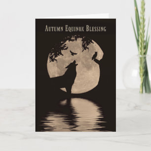 Tarjeta Bendiciones equinoccio de otoño inspiradas por los