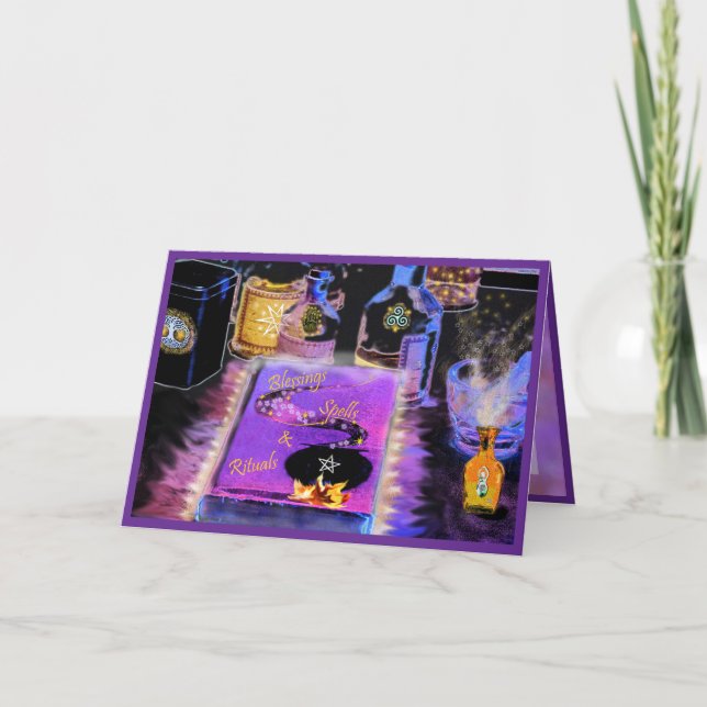 Tarjeta Bendiciones, hechizos y rituales- con mensaje (Anverso)