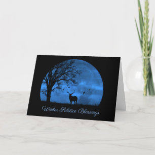 Tarjeta Bendiciones Hermosas del Solsticio de Invierno con