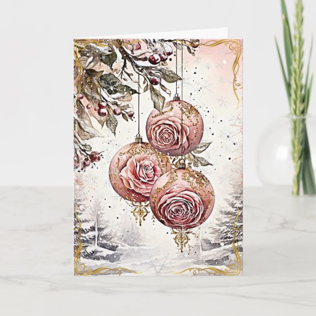 Tarjeta Bendiciones irradiantes de Yuletide (Anverso)