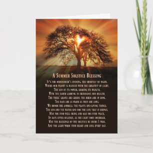 Tarjeta Bendiciones paganas de Eve de pleno verano del