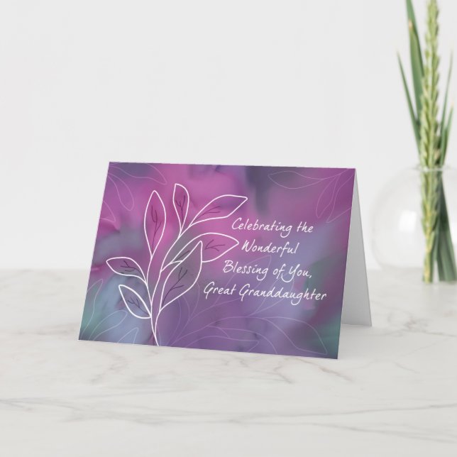 Tarjeta Bendiciones religiosas de cumpleaños de la gran ni (Anverso)