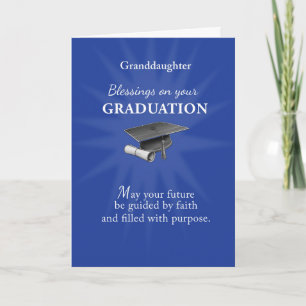 Tarjeta Bendiciones religiosas para la graduación de la ni