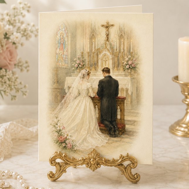 Tarjeta Bendiciones Tradicionales del Altar de Boda Católi (Subido por el creador)
