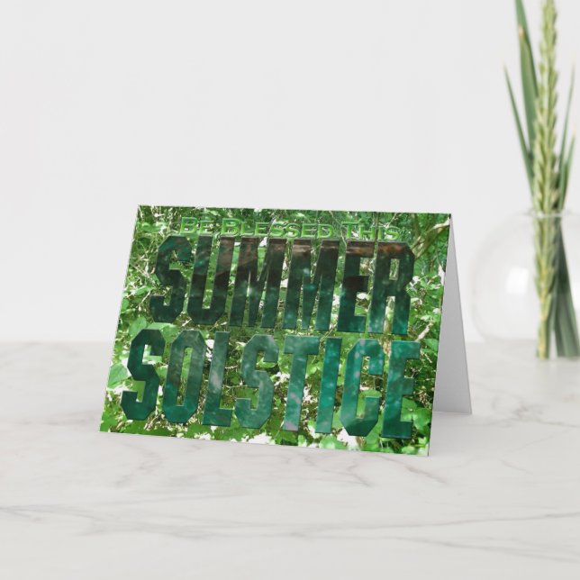 Tarjeta Bendígase este solsticio de verano (Anverso)