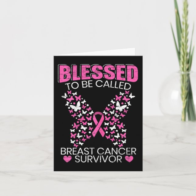 Tarjeta Bendita De Ser Llamada Sobreviviente De Cáncer De  (Anverso)