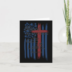 Tarjeta Bendita Es La Nación Cuyo Dios Es El Señor Americ