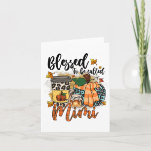 Tarjeta Bendita Que Se Llame Mimi Fall Pumpkin Thanksgivin