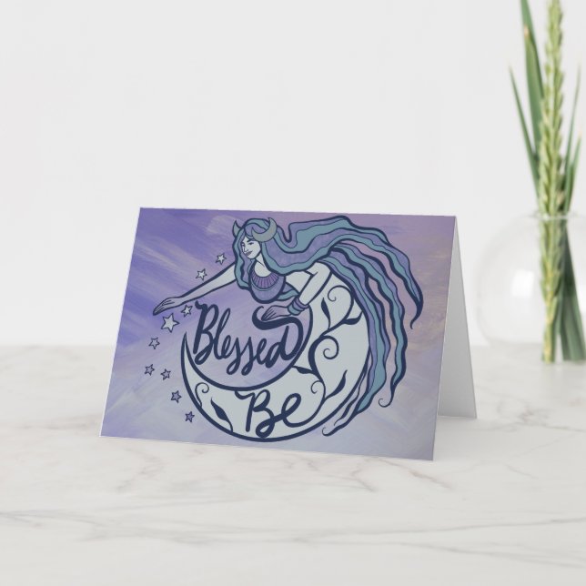 Tarjeta Bendita sea la diosa de la luna (Anverso)