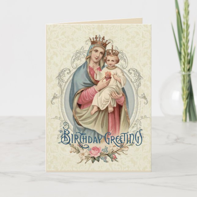 Tarjeta Bendita Virgen María Jesús (Anverso)