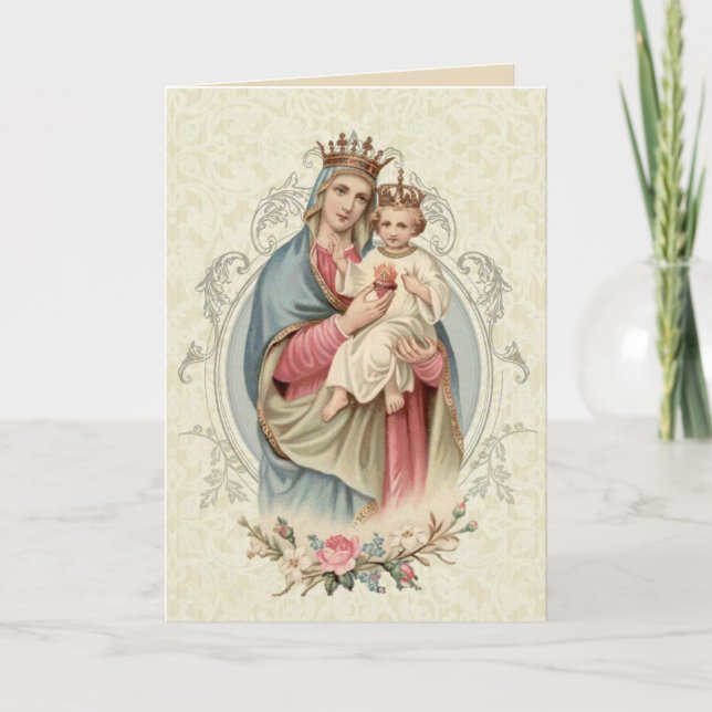 Tarjeta Bendita Virgen María Jesús (Anverso)