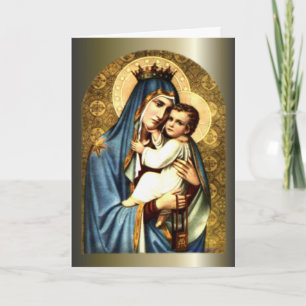 Tarjeta Bendita Virgen María y Niño Jesús