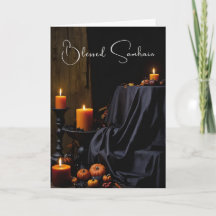 Benditas velas de calabaza de Halloween de Samhain