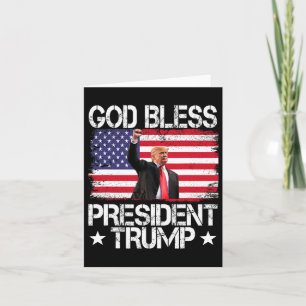 Tarjeta Bendito presidente Trump 2024 apoya la elección de