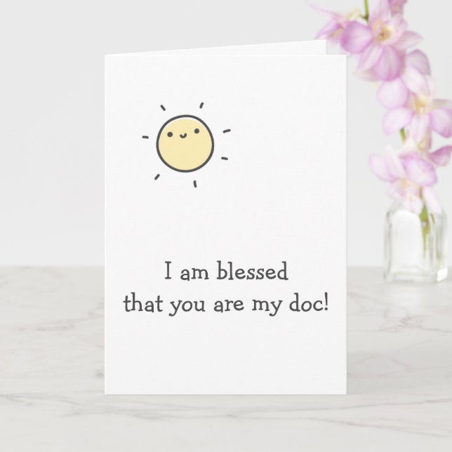 Tarjeta Bendito que seas mi doctor - Médica Gracias (Orquídea)