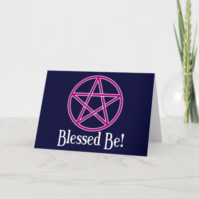 Tarjeta Bendito sea Pentagram (Anverso)