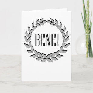 Tarjeta ¡Bene! ¡Buen trabajo!