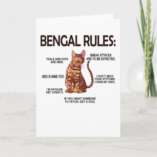 Tarjeta Bengala: Gato de Bengala, amante de los regalos, d