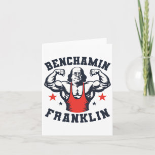 Tarjeta Benjamin Benchamin Franklin Bench Press Bodybuildi