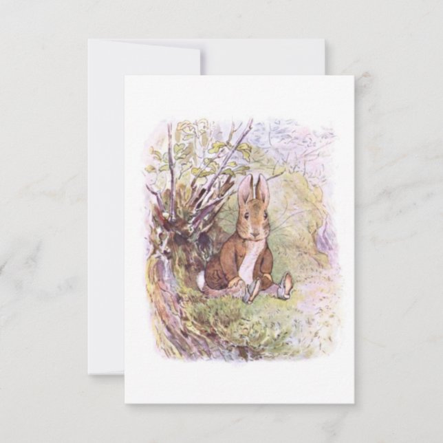 Tarjeta Benjamin Bunny (de Beatrix Potter) (Anverso)