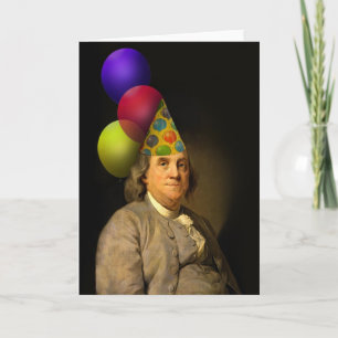 Tarjeta Benjamin Franklin Happy Birthday