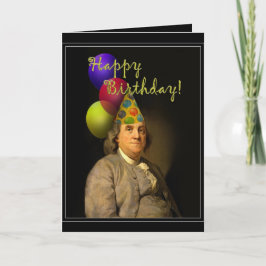 Tarjeta Benjamin Franklin Happy Birthday