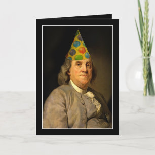 Tarjeta Benjamin Franklin Happy Birthday