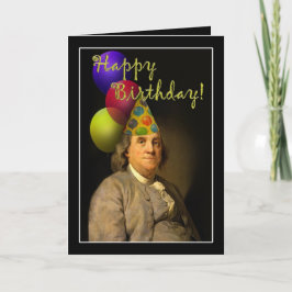 Tarjeta Benjamin Franklin Happy Birthday