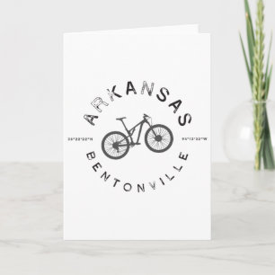 Tarjeta Bentonville Arkansas Ciclismo de Montaña T