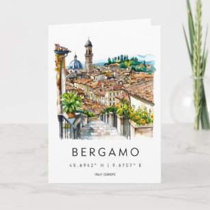Tarjeta Bergamo Acuarela 3