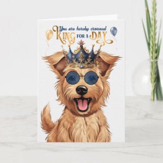 Tarjeta Berger Picard Dog King por día cumpleaños gracioso