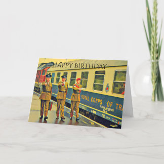 Tarjeta Berlin Military Train Birthday Card