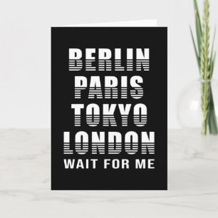 Tarjeta Berlín París Tokio Ciudad de Londres regalo divert