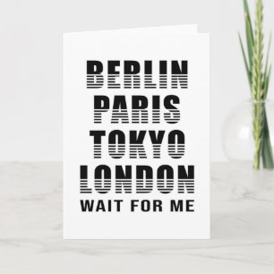 Tarjeta Berlín París Tokio Ciudad de Londres regalo divert