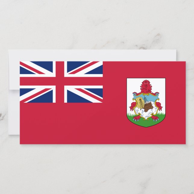 Tarjeta Bermuda Flag (Bermudian) (Caribbean Islands) (Anverso)