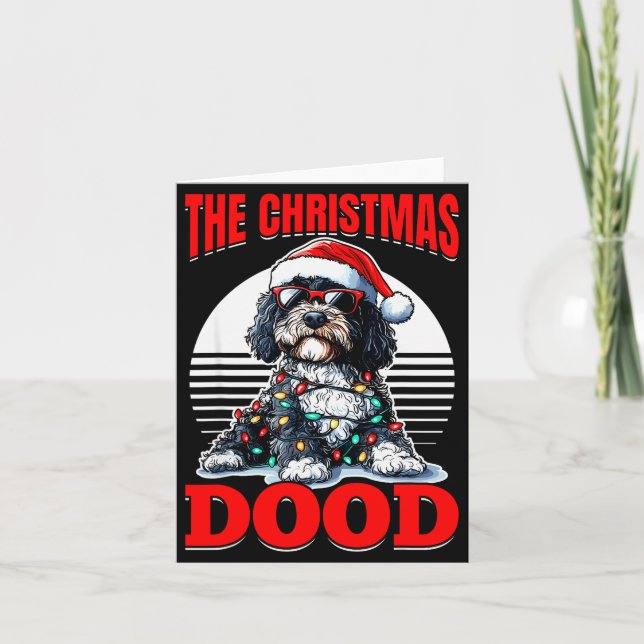 Tarjeta Bernedoodle Christmas Dog Breed The Christmas Dood (Anverso)
