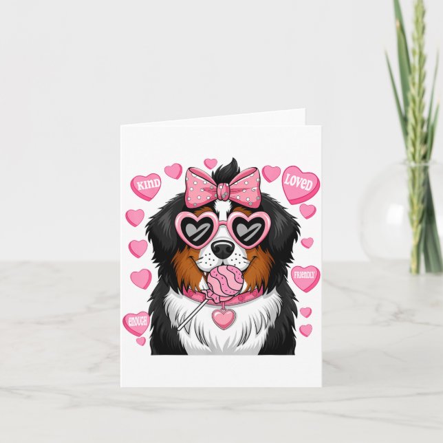 Tarjeta Bernese Mountain Coquette Dog Pet Lover Owner  (Anverso)