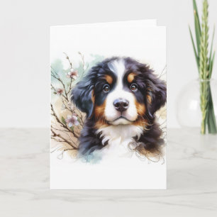 Tarjeta Bernese Mountain Dog AI Puppy