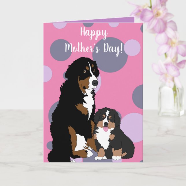 Tarjeta Bernese Mountain Dog Card (Orquídea)