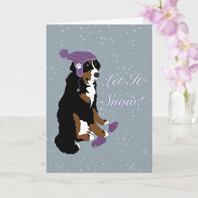 Tarjeta Bernese Mountain Dog Card (Orquídea)