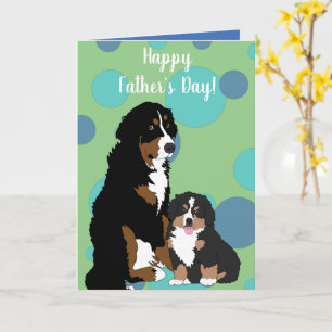 Tarjeta Bernese Mountain Dog Fathers Day Card