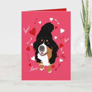 Tarjeta Bernese Mountain Dog Love Card